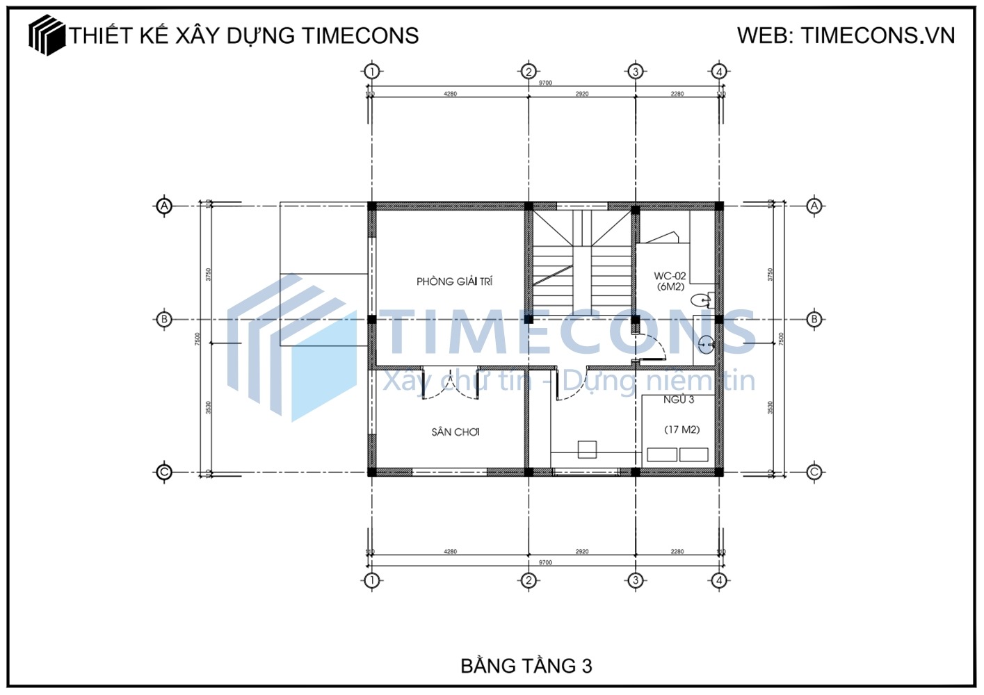 [TCBTCD013-MT] Bản vẽ biệt thự 4 tầng mái Thái - 04